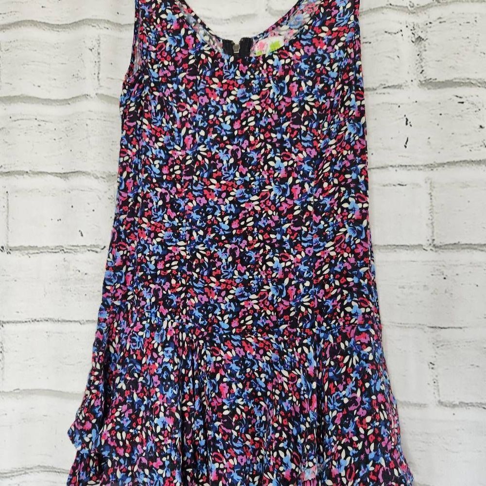 Free People Tiered Ruffle Tank Dress Floral Womens Size 2 Colorful Boho Y2K - Picture 3 of 12
